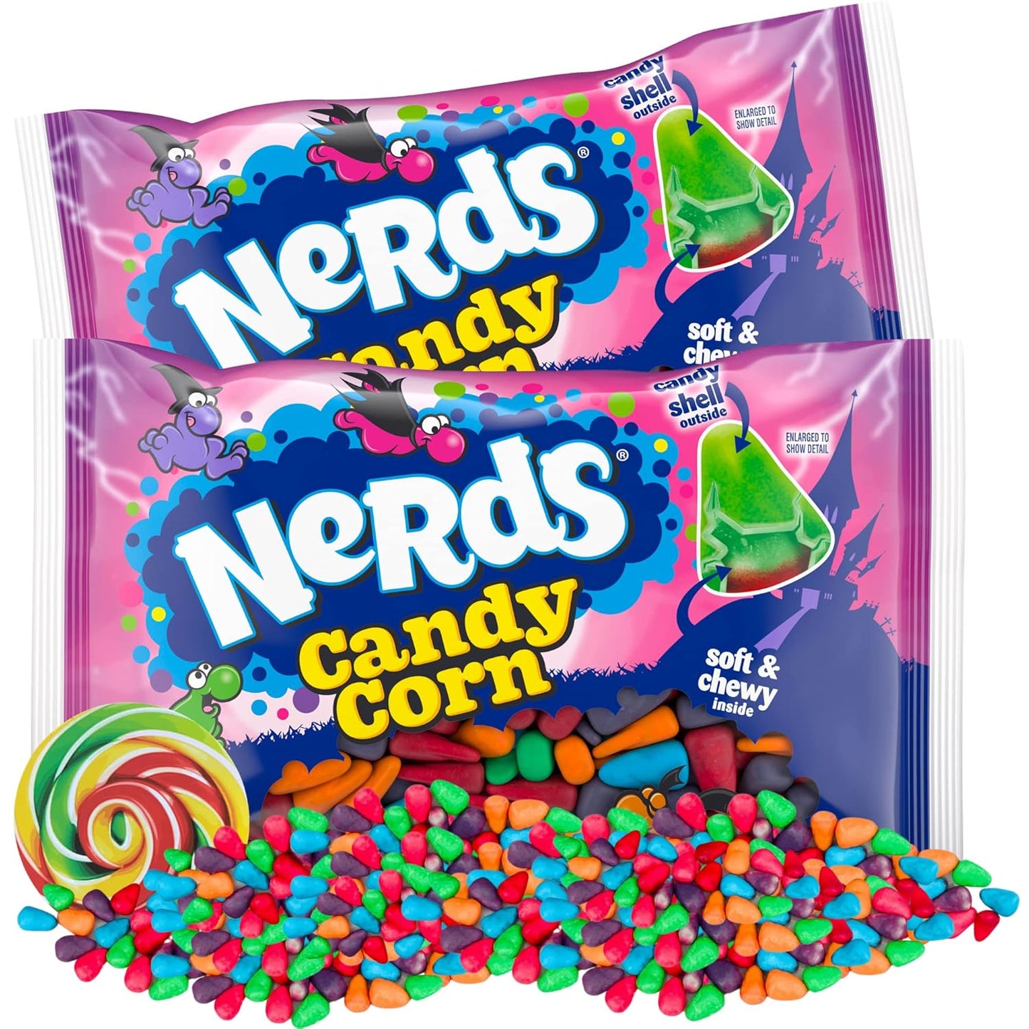 Nerds Deluxe Halloween Candy Corn, Colorful Jar Fillers